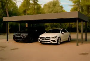 Навес для двух автомобилей