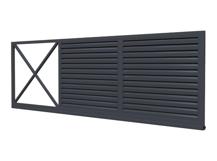 Откатные ворота стальные