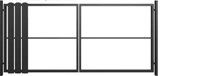 Ворота распашные алюминиевые - Купить от производителя в Беларуси 